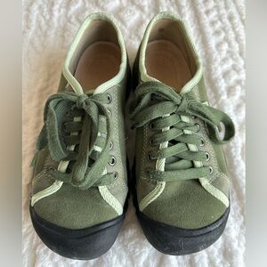 Keen Women's Bronze Green Canvas Sneakers | Portola